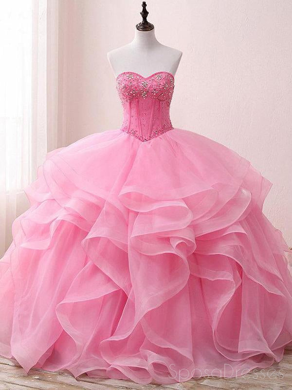 Sweetheart Pink Beaded Cheap Evening Prom Dresses, Sweet 16 Dresses, 1 SposaDresses Sweetheart Pink Beaded Cheap Evening Prom Dresses, Sweet 16 Dresses, 1 SposaDresses
