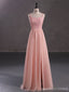 Elegant Pink A-line Spaghetti Straps Cheap Long Prom Dresses Online,13054