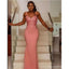 Pink Mermaid Spaghetti Straps Cheap Long Bridesmaid Dresses,WG1558