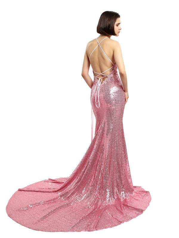 Sexy Sequin Long Mermaid Sparkly Prom Dresses, Cheap Evening Prom Dresses,PD0131