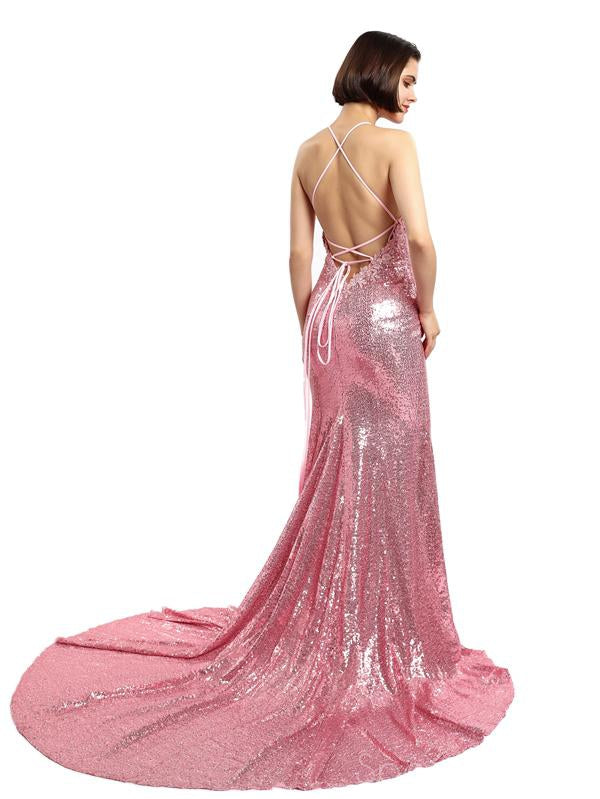 Sexy Sequin Long Mermaid Sparkly Prom Dresses, Cheap Evening Prom Dresses,PD0131