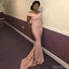 Elegant Mermaid Pink Off the Shoulder V-neck Cheap Bridesmaid Gown Dresses Online,WG988
