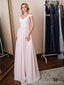 Simple Pink A-line Off Shoulder Spaghetti Straps Long Prom Dresses Online, Dance Dresses,12570
