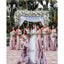 Dusty Rose Mermaid One Shoulder Cheap Long Bridesmaid Dresses,WG1297