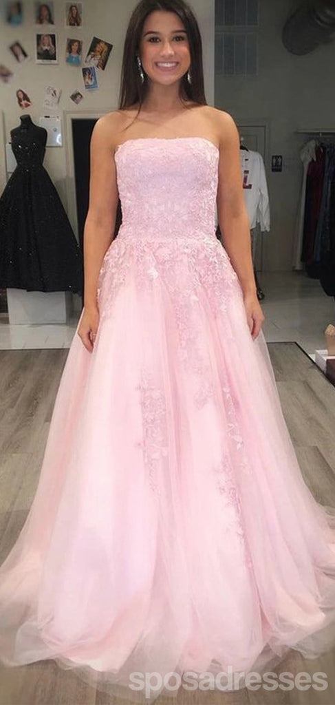 Pink A-line Sweetheart Cheap Long Prom Dresses,Dance Dresses,12904
