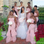 Pink Mermaid Sweetheart High Slit Cheap Long Bridesmaid Dresses,WG1404