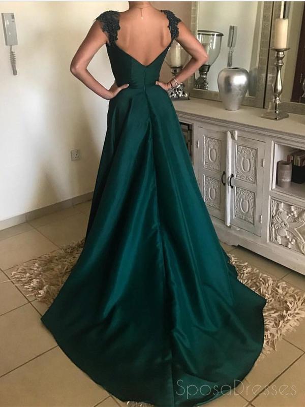 Cap Sleeve Sleeves Emerald Green Evening Prom Dresses, Cheap Sweet 16 SposaDresses Cap Sleeve Sleeves Emerald Green Evening Prom Dresses, Cheap Sweet 16 SposaDresses