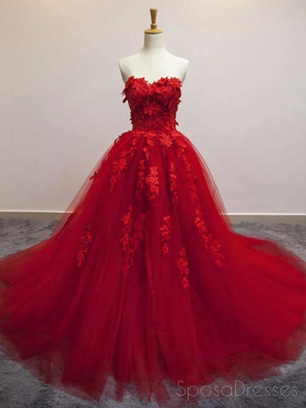 red dress cheap price cheap prom dress Spaghetti Straps Deep V-neck Simple Cheap Long Red Prom Dresses, PD010 SofieBridal