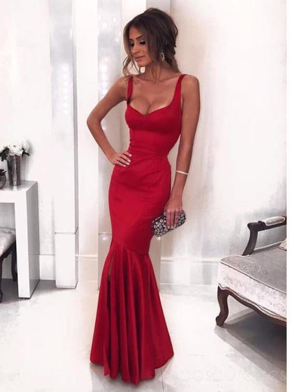 Sexy Low Neck Dark Red Mermaid Long Custom Evening Prom Dresses, 17430 SposaDresses Sexy Low Neck Dark Red Mermaid Long Custom Evening Prom Dresses, 17430 SposaDresses