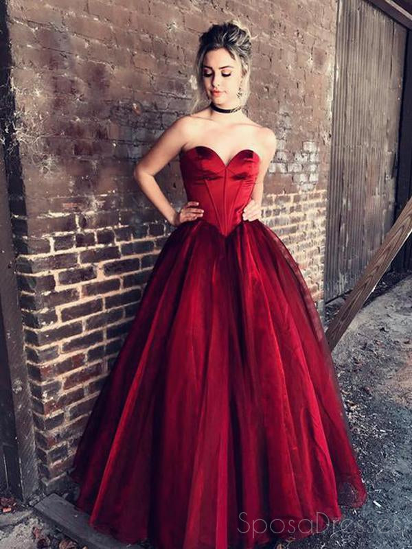 red prom dresses strapless Leaf Lace with Sheer Corset Bodice and Lace DressesTailor The bold red color and elegant strapless design will make you feel confident and stylish Strapless Sweetheart Maroon Ball Gown