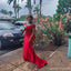 Red Mermaid Off Shoulder Cheap Long Bridesmaid Dresses,WG1497