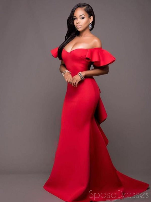 Mermaid Off The Shoulder Custom Prom Dresses, Sweet 16 Prom Dresses, 12408