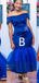 Mismatched Mermaid Royal Blue Sleeveless Short Bridesmaid Dresses Gown Online,WG1106
