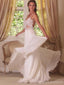 Sexy Backless Long Sheath Beach Lace Wedding Dresses, Chiffon Bridal Gown, WD0091