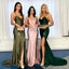 Mismatched Side Slit Sexy Mermaid Cheap Long Bridesmaid Dresses Online, WG553