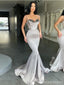 Sexy Silver Mermaid Spaghetti Straps Maxi Long Prom Dresses,Evening Dresses,13126