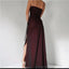 Sexy Black-Red High Slit Spaghetti Straps Cheap Maxi Long Prom Dresses,13230