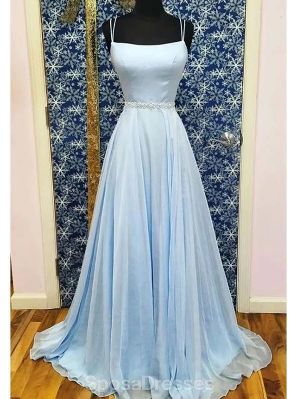 Simple Light Blue Chiffon A-line Long Evening Prom Dresses, Evening Pa SposaDresses Simple Light Blue Chiffon A-line Long Evening Prom Dresses, Evening Pa SposaDresses