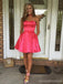 Sweetheart Simple Cute Cheap Short Red Homecoming Dresses Under 100, CM533