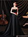 Simple Black A-line Sweetheart Cheap Long Prom Dresses Online,12753