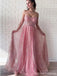 Sparkly Pink A-line Sweetheart Maxi Long Prom Dresses Online,13244