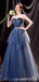 Blue A-line Sweetheart Sleeveless Party Prom Dresses, Cheap Dance Dresses,12540