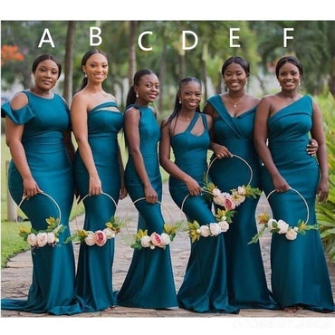 Dark teal sale bridesmaid dresses