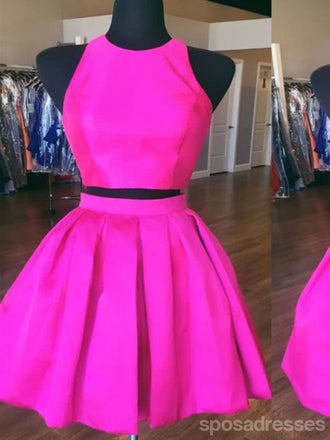 Sexy Two Pieces Unique Red Homecoming Dresses 2018, CM459