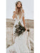 Off Shoulder Vintage Lace Mermaid Cheap Wedding Dresses, Shore Sleeves Bridal Dresses, WD432