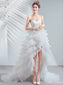 White High Low Sweetheart Short Homecoming Dresses,Cheap Short Prom Dresses,CM911