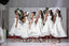 White Halter A-line Lace Applique Long Bridesmaid Dressing Gown Online,WG1072