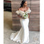 Sexy Mermaid Ivory Off Shoulder Cheap Long Bridesmaid Dresses Online,WG1172