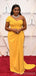 Yellow Mermaid One Shoulder Cheap Long Bridesmaid Dresses Online,WG1386